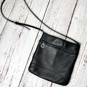 Calvin Klein Black Leather Crossbody Bag